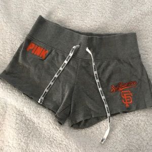 Pink Victory Secret SF Giants shorts